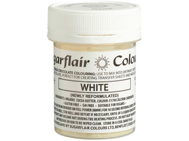 Sugarflair Schokoladenfarbe Weiß 35g von Sugarflair