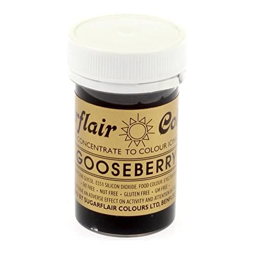 Sugarflair-Stachelbeere Konzentrat Paste Farbe 25g essbare von Sugarflair