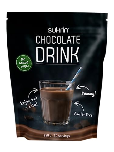 SUKRIN Chocolate Drink/Trinkschokolade gesüßt mit Erythrit & Stevia, 250g von Sukrin