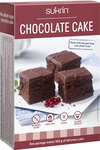 Sukrin Chocolate Cake/Schokoladenkuchen - Backmischung ohne Zucker mit Erythrit (375g) von Sukrin