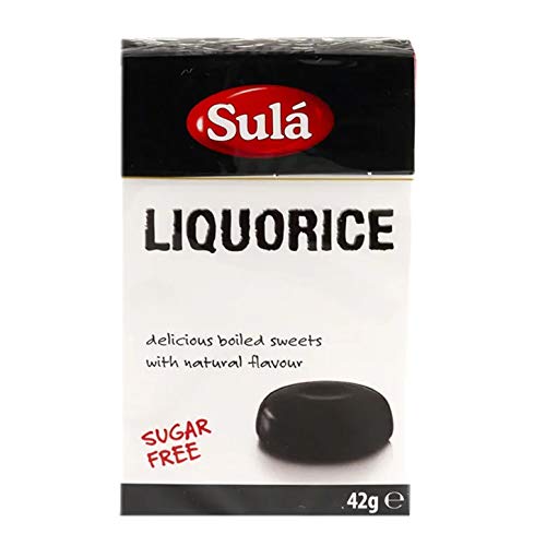 FOURTEEN PACKS of Sula Liquorice Flavoured Sugar Free Sweets With Sweetners 42g by Sula von Sulá