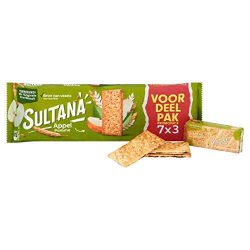 Apple Biscuit Portionspackungen | Sultana | Das Original Obstkeks Apple Value Pack 21 Stück | Gesamtgewicht 306 Gramm von Sultana