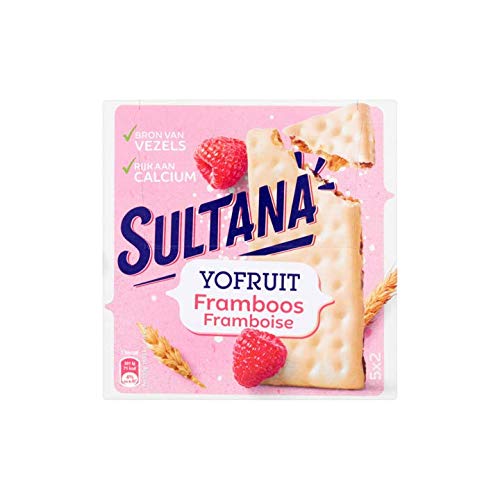 Joghurt Himbeer Keks Portionspackungen | Sultana | Yofruit Himbeere 10 Stück | Gesamtgewicht 178 Gramm von Sultana