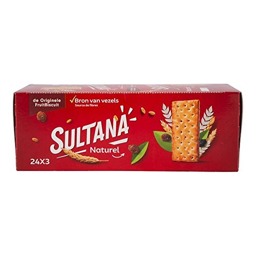 Sultana Fruitbiscuit Naturel 24 x 42g Packung (Früchtebiscuit) von Sultana