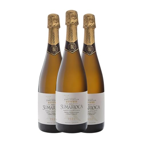 Sumarroca Ecològic Brut Cava Reserve 75 cl Weißer Sekt (Karton mit 3 Flaschen von 75 cl) von Sumarroca