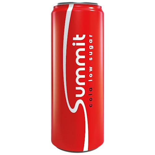 Summit Cola kalorienarm 24x25cl (inkl. 6€ Pfand) - Erfrischende kalorienarme Cola mit vollem Geschmack, perfekt für bewussten Genuss, 24 Dosen à 250 ml. von Summit