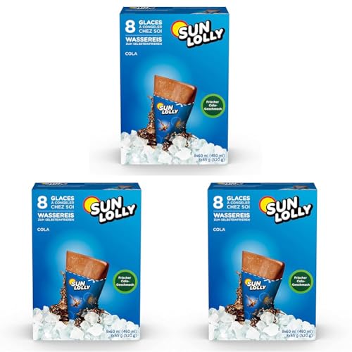 Sun Lolly Wassereis Cola (8 x 60ml) (Packung mit 3) von Sun Lolly