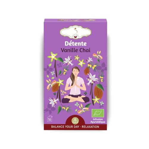 Bio-Kräutertee Entspannung – Natürliche Chai-Vanille-Infusion – Ideal für den Abend mit betörendem Aroma – Sanfter, cremiger Geschmack – Ohne Koffein von Sun & Sia Source of your Natural Beauty