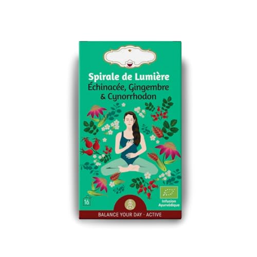 Bio-Kräutertee Spirale des Lichts – Belebende, harmonische Infusion mit Ingwer und Hagebutte – Koffeinfreier Tee – Hochwertige Zutaten von Sun & Sia Source of your Natural Beauty