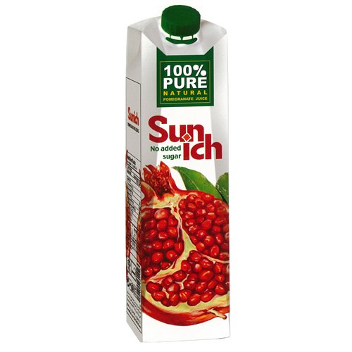 12 x 1 Liter 100% Granatapfelsaft aus Konzentrat ohne Zucker von Sunich