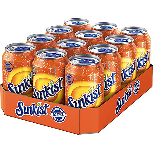 12 x Sunkist Orange Limonade 0,33L Dose EINWEG von Sunkist