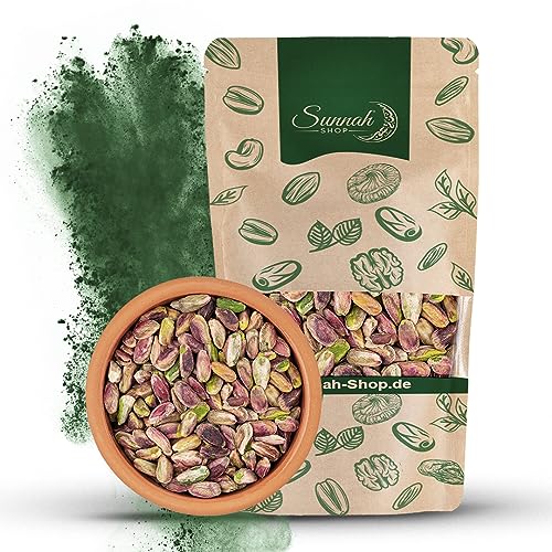 Sunnah Shop® Pistazien ohne Schale 500g | Pistazienkerne geschält - Ungeröstet - Ungesalzen | 100% Natürliche Pistazien Ungesalzen | Vegan Protein Ideal zum Backen und als Snacks von Sunnah Shop