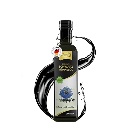 Sunnah Shop® Schwarzkümmelöl ungefiltert & kaltgepresst 100 ml | Black seed oil | 100% naturrein aus echten ägyptischen Nigella Sativa | schwarzkümmelöl ungefiltert von Sunnah Shop