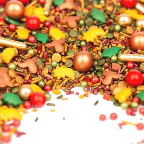 Super Streusel Weihnachten Hüttenzauber | Essbare Rentiere, Sternschnuppen, Glocken | Weihnachts Streusel zum Verzieren von Plätzchen, Kuchen, Torten & Lebkuchen | Christmas Sprinkles Weihnachten von Super Streusel