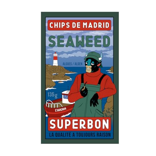 Superbon Chips Seaweed Kartoffelchips mit Algengeschmack Packung 125g von Superbon