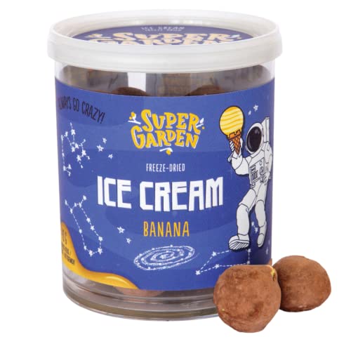 Super Garden Gefriergetrocknetes Bananeneis mit Kakaoglasur | Knusprige Gefriergetrocknete Süßigkeit | Schmilzt Nicht - Astronautennahrung | Gefriergetrocknetes Essen | Freeze Dried Food | 40g von Supergarden