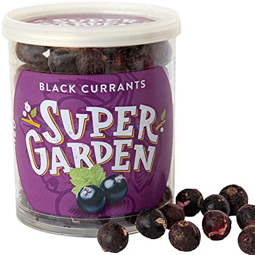 Gefriergetrocknete Schwarze Johannisbeeren - Leckere & 100% Reine Gefriergetrocknete Früchte - Ohne Zuckerzusatz - Vegane Snacks Von Super Garden (30g) von Supergarden