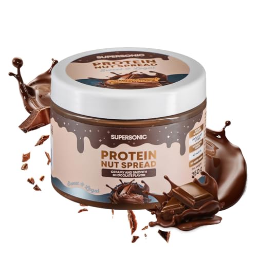 SUPERSONIC Erdnussbutter Nusscreme Aksamit-Schokoladengeschmack - 250g, 2er Pack - Veganer Schokoladenaufstrich ohne Zuckerzusatz, Proteinreicher Snack, Palmölfrei, Glutenfrei von Supersonic