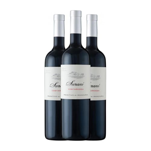 Surani Costarossa Primitivo Primitivo di Manduria 75 cl Rotwein (Karton mit 3 Flaschen von 75 cl) von Surani