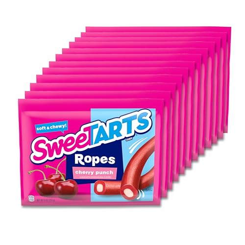 SweeTARTS Soft & Chewy Ropes, Cherry Punch, 266 ml (12 Stück) von SweeTARTS