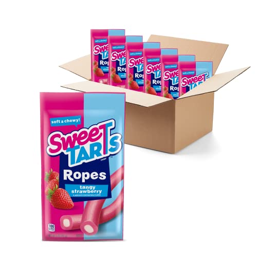 SweeTARTS Tangy Ropes, Erdbeere, 6 Stück von SweeTARTS