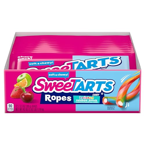 SweeTARTS Ropes, Twisted Rainbow Punch, 12 Stück von SweeTARTS