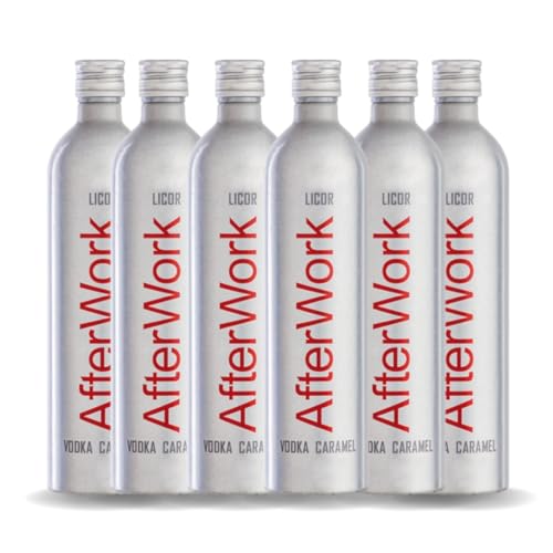 Afterwork Wodka Caramel, Vodka mit Karamellgeschmack, 6 Flaschen à 700 ml von Sweet Bobo