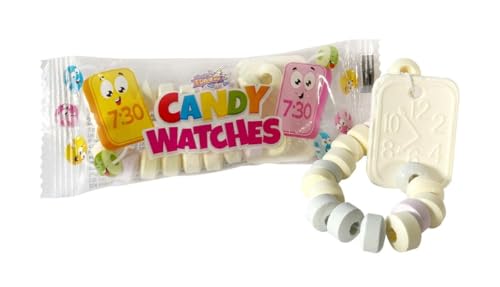 Candy Watches – 10 Stück à 13,5g – Süße Uhren am Handgelenk mit Fruchtgeschmack – Nostalgie-Süßigkeiten für Kindergeburtstage, Partys oder Retro-Fans von Sweet Flash