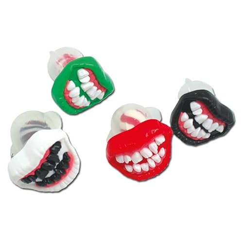 Gruselgebiss Lollipops 12x15g Thekendisplay, Ugly Mouth Lutscher mit Gebissmotiven von Sweet Flash