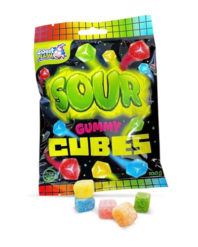 Sour Gummy Cubes 100 g Beutel Extra Sauer (1) von Sweet Flash