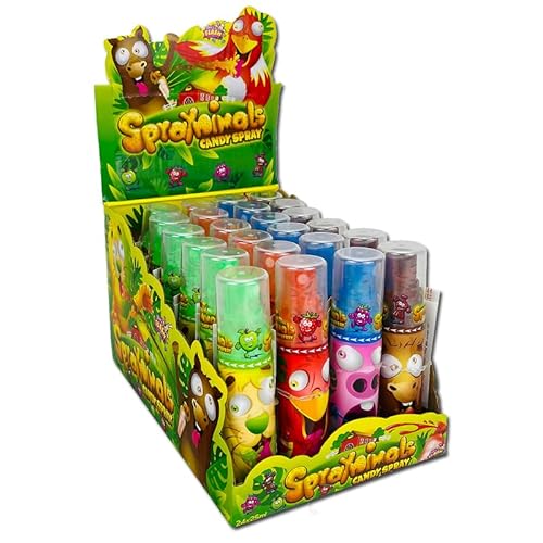 Spraynimals, saures Candy Spray, 24 Sprayflaschen je 25ml von Sweet Flash