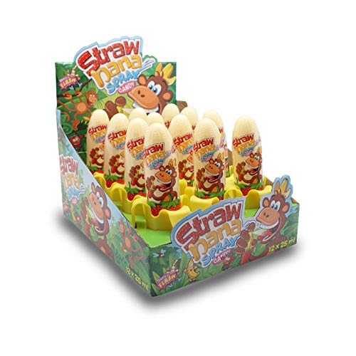 Sweet Flash Strawnana Candy Spray mit Erdbeer-Bananengeschmack, 12 Stück je 25 ml von Sweet Flash