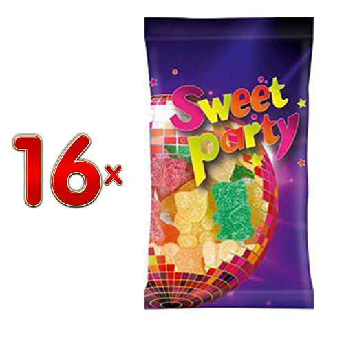 Sweet Party 14 Beertjes Citric, 16 x 100g Beutel (Saure Fruchtgummibärchen) von Sweet Party