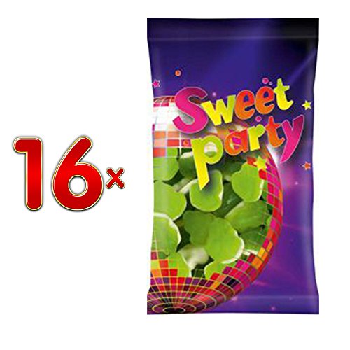 Sweet Party 39 Kikkers, 16 x 100g Beutel (Fruchtgummi - Schaumzucker Frösche) von Sweet Party