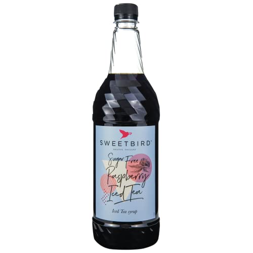 Sweetbird Zuckerfreier Himbeer-Eistee-Sirup (1 Liter) - vegan freundlich von Sweetbird