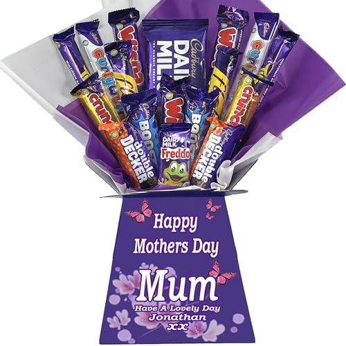 Personalised Chocolate Bouquet Hamper Compatible With CADBURY MIX For Any Occasion von Sweets n Stuff