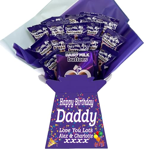 Personalised Chocolate Bouquet Hamper Gift Compatible With CADBURY BUTTONS CHOCOLATES For Any Occasion von Sweets n Stuff