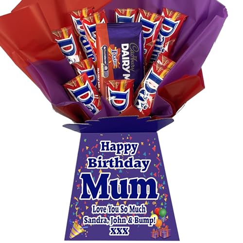 Personalised Chocolate Bouquet Hamper Gift Made With CADBURY DAIM For Any Occasion von Sweets n Stuff