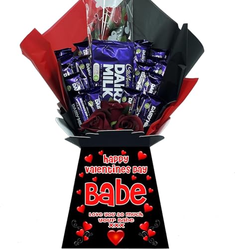 Personalised Chocolate Bouquet Hamper Gift Made With CADBURY DAIRY MILK BARS For Any Occasion von Sweets n Stuff