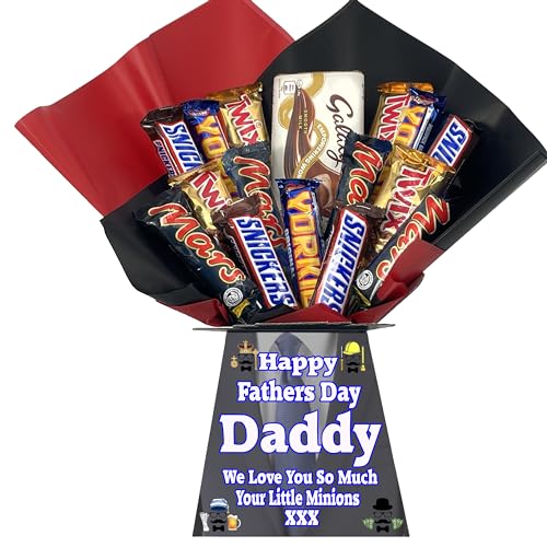 Personalised Chocolate Bouquet Hamper Gift Made With FATHERS DAY MIX For Any Occasion von Sweets n Stuff