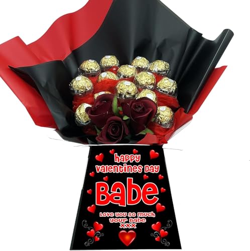 Personalised Chocolate Bouquet Hamper Gift Made With FERRERO ROCHER CHOCOLATES For Any Occasion von Sweets n Stuff
