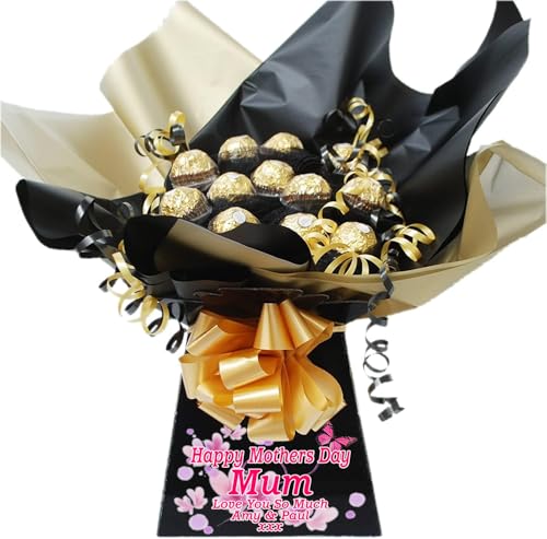 Personalised Chocolate Bouquet Hamper Gift Made With FERRERO ROCHER CHOCOLATES For Any Occasion von Sweets n Stuff