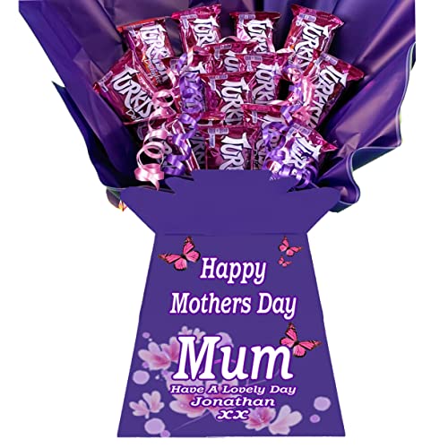 Personalised Chocolate Bouquet Hamper Gift Made With FRYS TURKISH BARS For Any Occasion von Sweets n Stuff