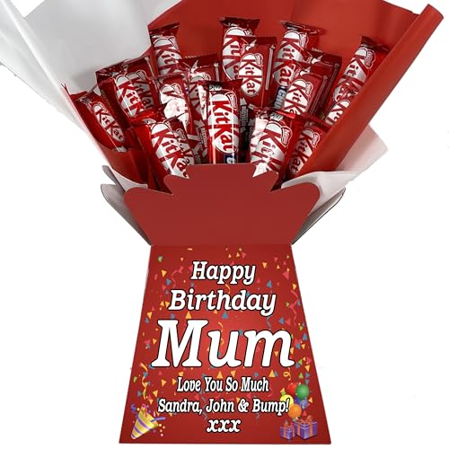 Personalised Chocolate Bouquet Hamper Gift Made With KITKAT For Any Occasion von Sweets n Stuff