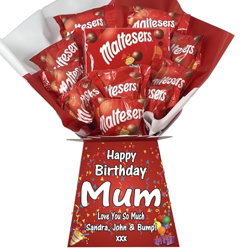 Personalised Chocolate Bouquet Hamper Gift Made With MALTESERS For Any Occasion von Sweets n Stuff