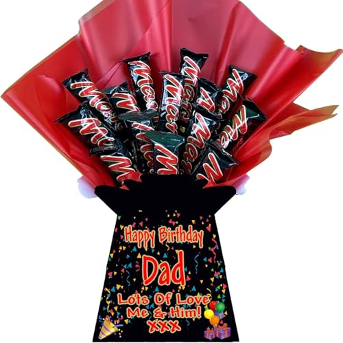 Personalised Chocolate Bouquet Hamper Gift Made With MARS BARS For Any Occasion von Sweets n Stuff