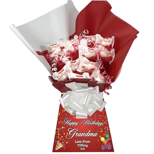 Personalised Chocolate Bouquet Hamper Gift Made With RAFFAELLO CHOCOLATES For Any Occasion von Sweets n Stuff