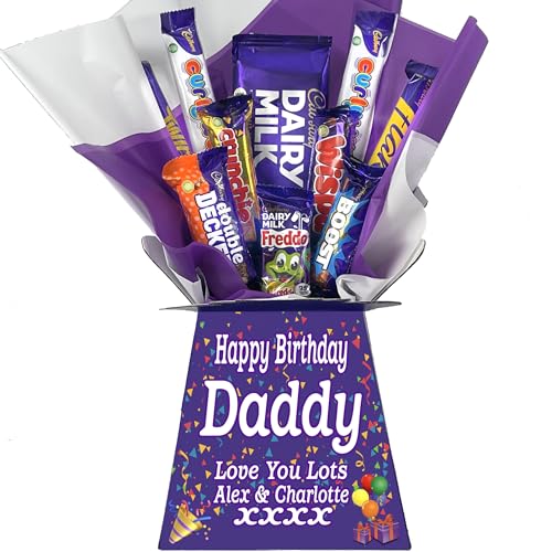 Personalised Chocolate Bouquet Hamper Gift Made With SMALL CADBURY MIX For Any Occasion von Sweets n Stuff