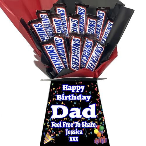 Personalised Chocolate Bouquet Hamper Gift Made With SNICKERS For Any Occasion von Sweets n Stuff