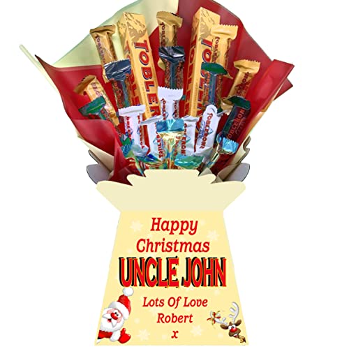 Personalised Chocolate Bouquet Hamper Gift Made With TOBLERONE AND HEROES CHOCOLATES For Any Occasion von Sweets n Stuff